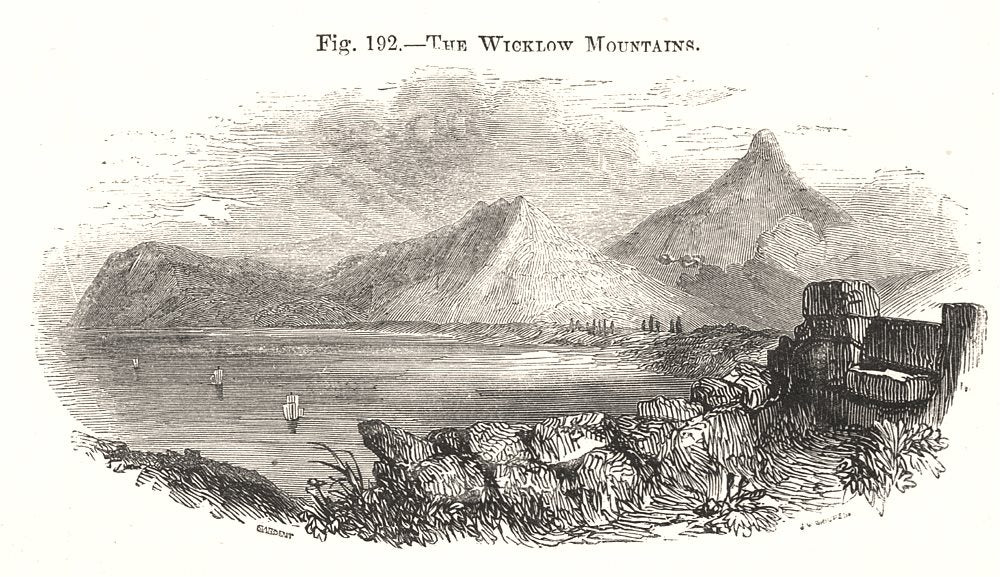 The Wicklow Mountains. Ireland 1885 old antique vintage print picture